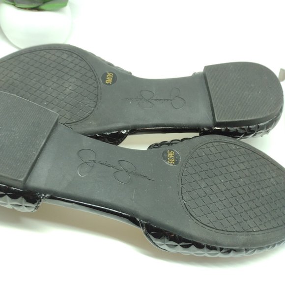Jessica Simpson Renonna Black Waffle Embossed Flat Size 5 M - Picture 9 of 9